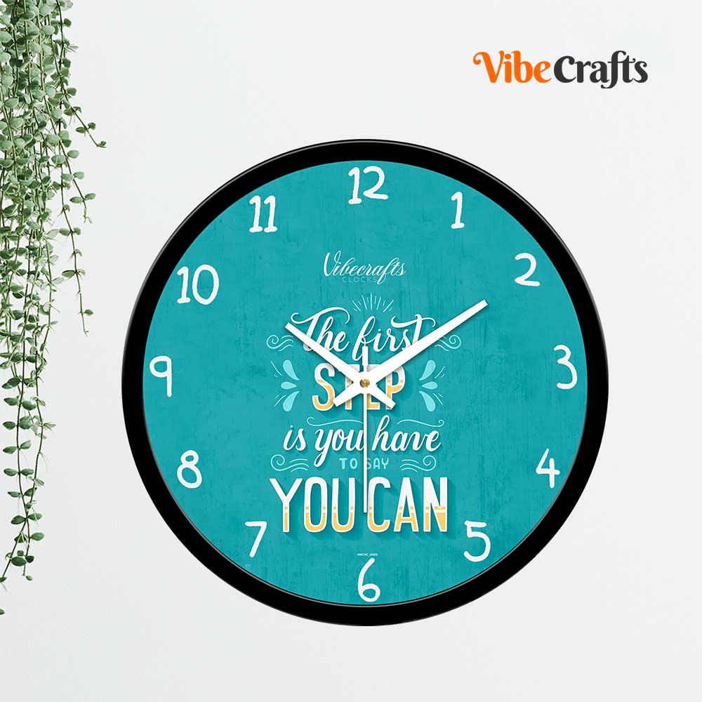 Designer Printed Motivational Quotes Wall Clock