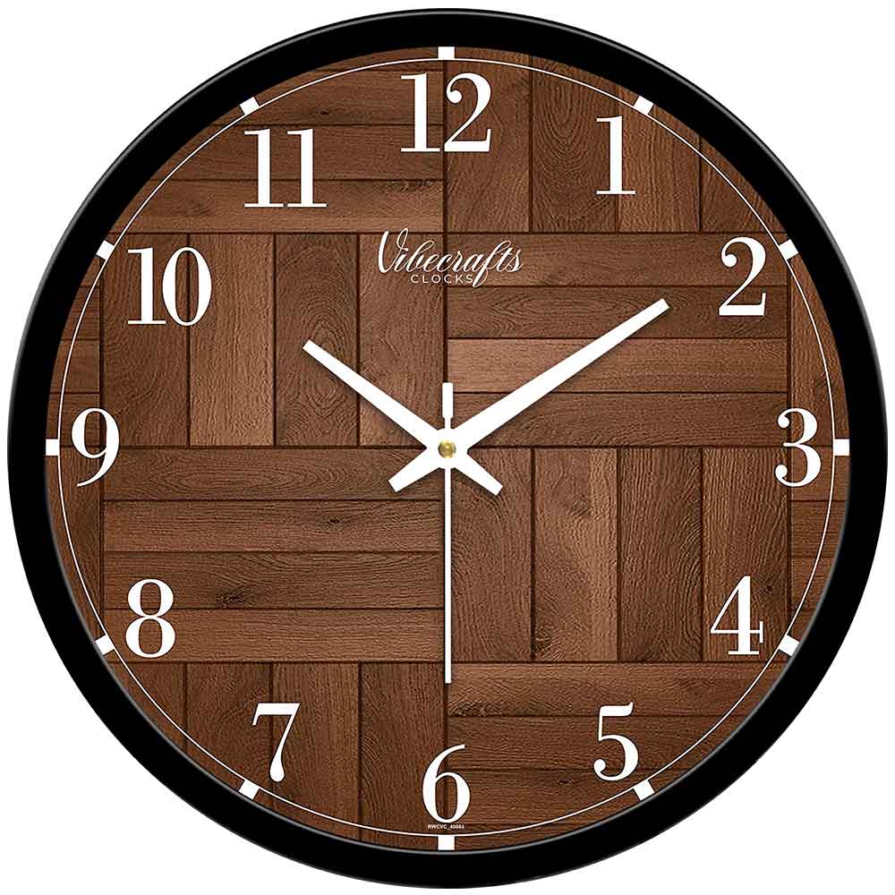 Designer Wooden Pattern Printed Wall Clock