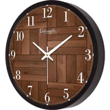 Wooden Pattern Printed Wall Clock