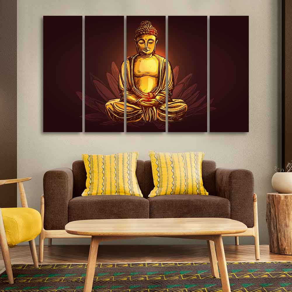  Buddha Meditating Canvas Wall Painting