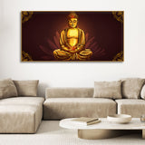 Devotional Buddha Meditating Canvas Wall Painting
