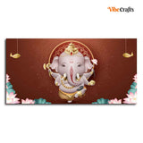 Devotional Lord Ganesha Canvas Wall Painting
