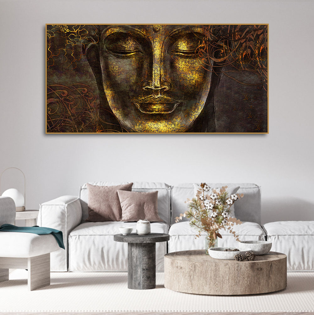 Divine Lord Buddha Sculpture Wall Painting
