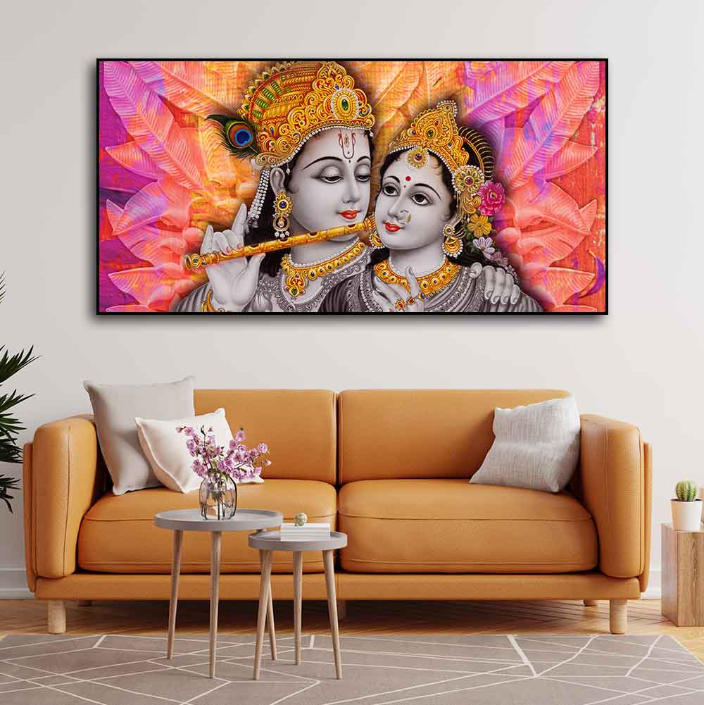 Divine Radha Krishna Canvas Wall Painting
