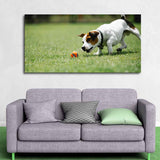 Dog Playing Canvas Wall Painting