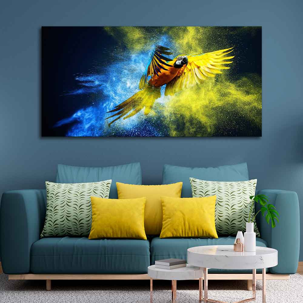 Flying Parrot Premium Canvas Wall Painting