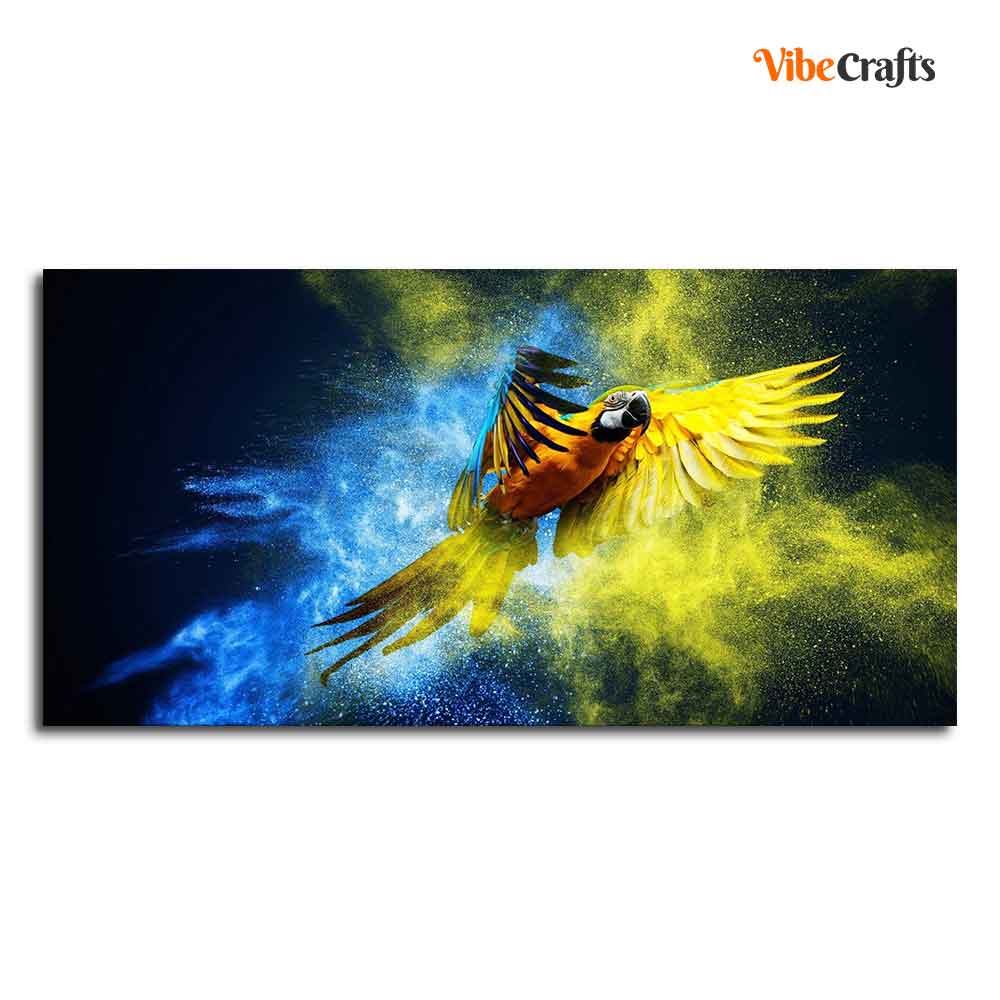 Flying Parrot Premium Canvas Wall Painting