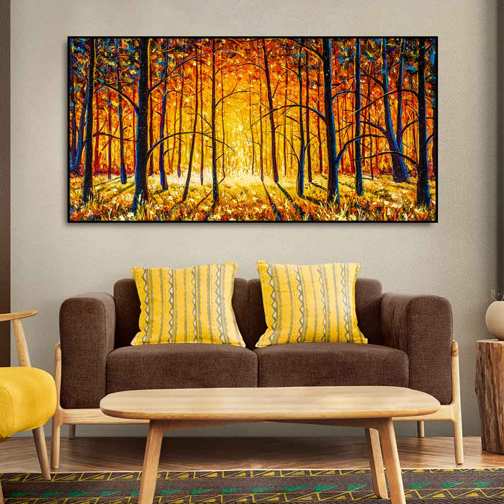 Forest in Autumn Premium Wall Painting