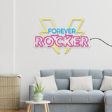 "Forever Rocker" Text Neon Sign LED Light