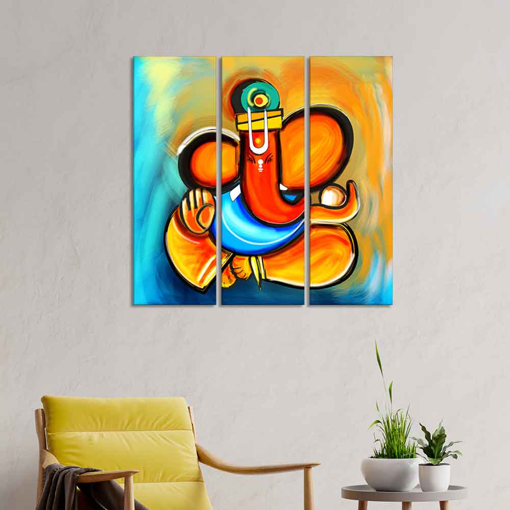 Ganesha Canvas Wall Painting 