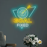 "Goal Fixed" Motivational Neon LED Light