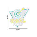 "Goal Fixed" Motivational Text Neon Sign LED Light