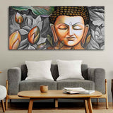 God Buddha Meditating Large Canvas Wall Painting