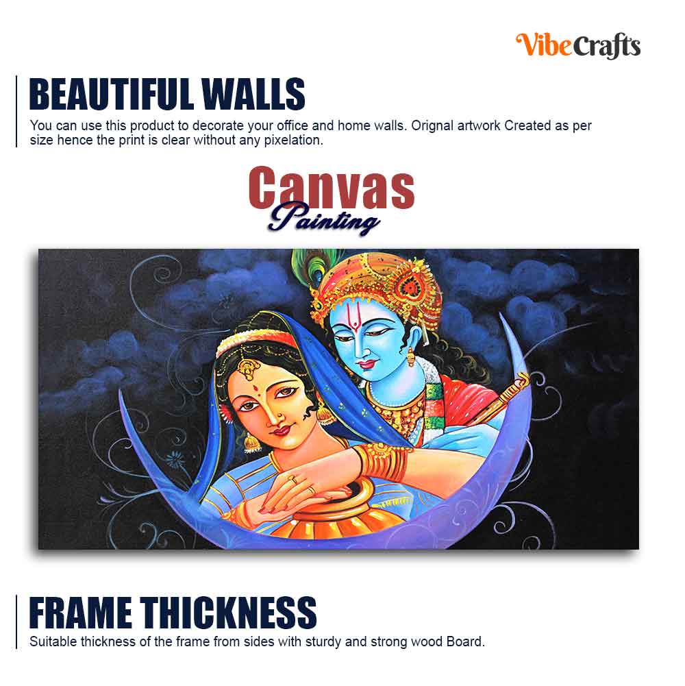 God Radha Krishna Canvas Wall Painting