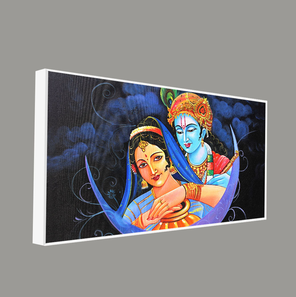 God Radha Krishna Canvas Wall Painting