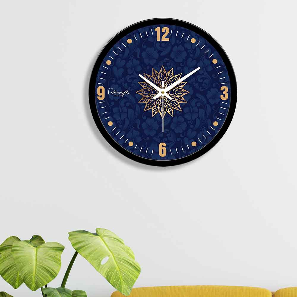 Golden  Abstract Art Pattern Designer Wall Clock