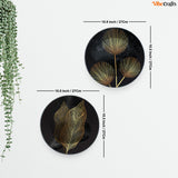 Leaves Wall Hanging Plates of Two Pieces