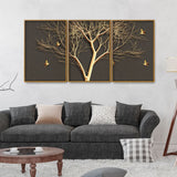 Premium Floating Canvas Wall Painting Set of Three