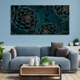 Dahlia and Leaves Wall Painting