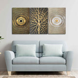 3D Design Wall Painting of 3 Pieces