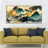 Mountain Scenery of Mount Fuji Premium Canvas Wall Painting