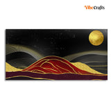  Art with Moon Canvas Wall Painting