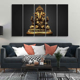 Ganesha Wall Painting of Five Pieces