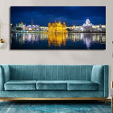 Golden Temple in Evening Large Canvas Wall Painting