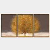 gold textures Floating Canvas Wall Painting 