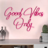 "Good Vibes Only" Design Neon LED Light