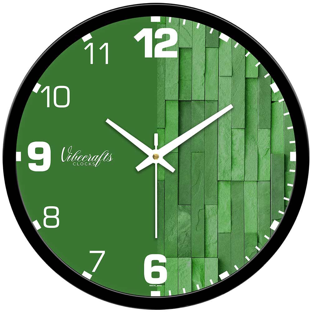 Green Colour Wall Clock