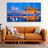 Golden Temple Five Pieces Wall Painting