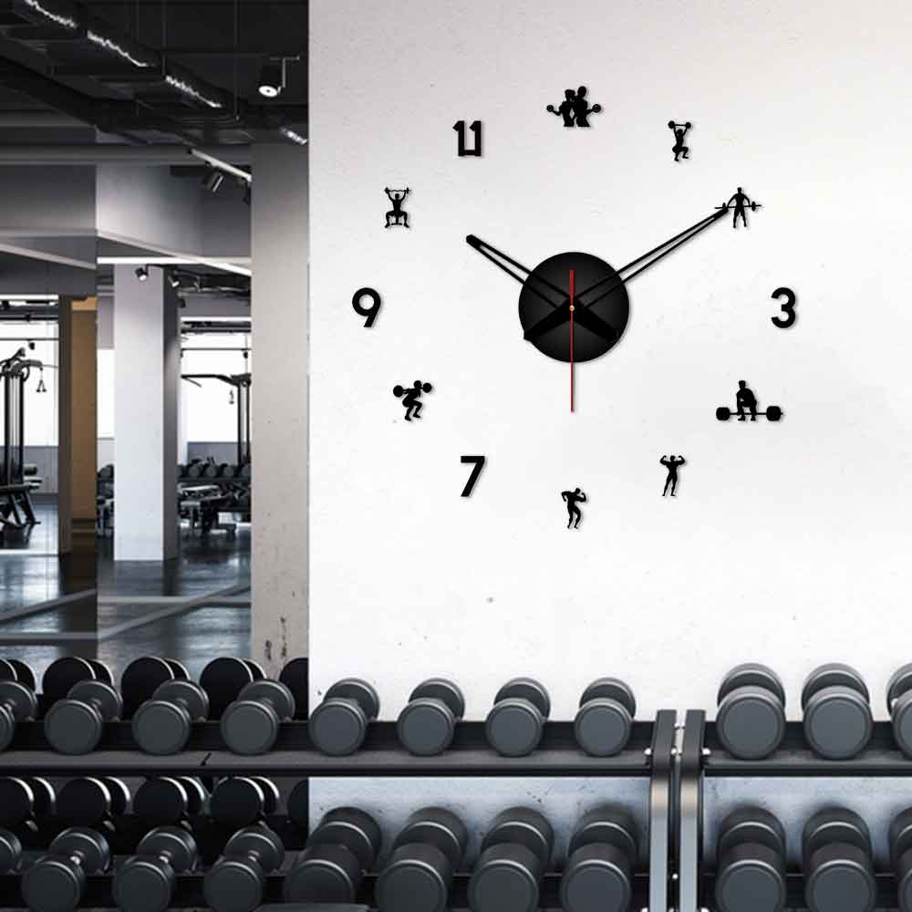 Gym Exercises Designer Big Size 3D Infinity Wall Clock