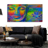 Head of Lord Buddha Colorful Wall Painting