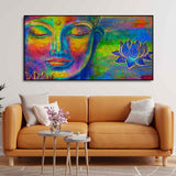 Head of Lord Buddha Colorful Wall Painting