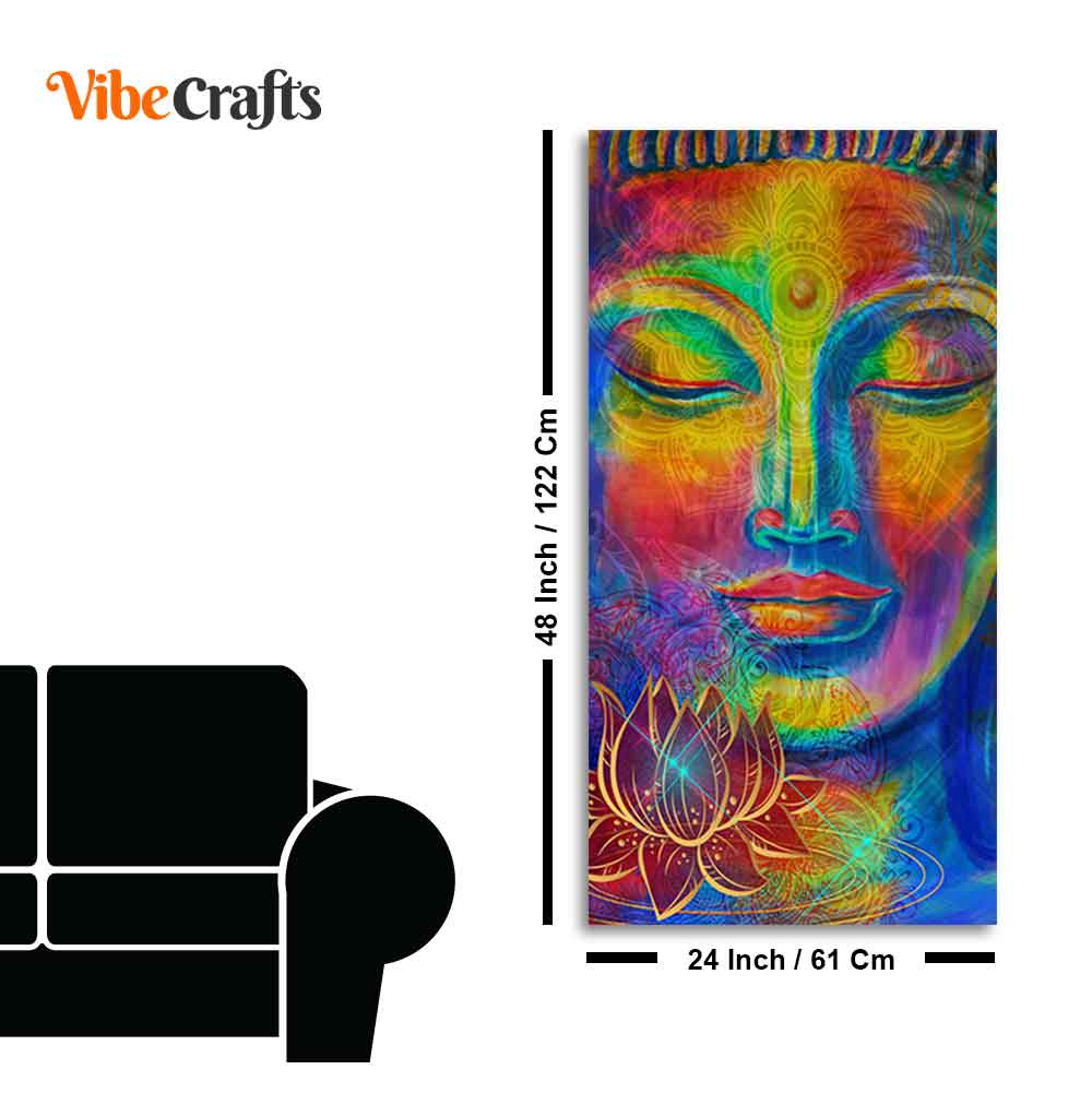 Head of Lord Buddha Canvas Wall Painting
