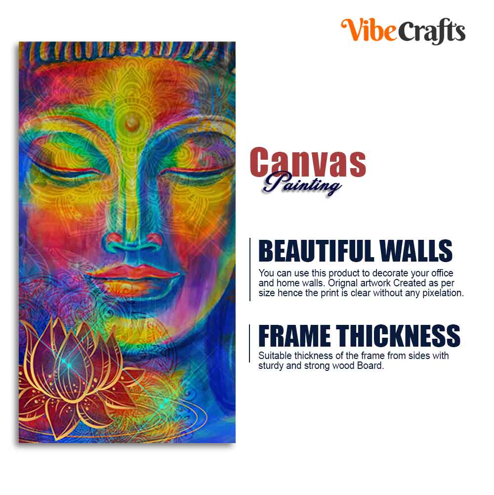 Head of Lord Buddha Canvas Wall Painting