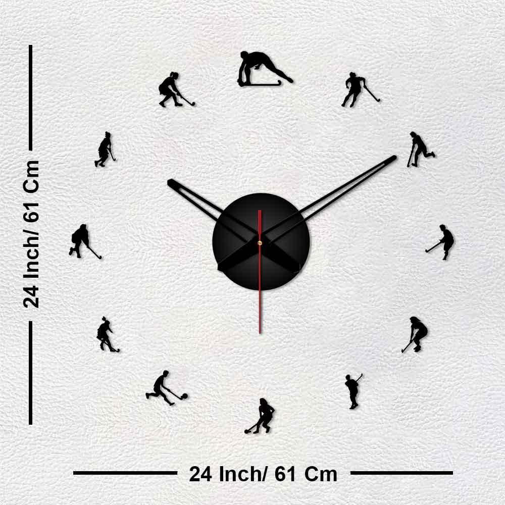 Hockey Designer Big Size 3D Infinity Wall Clock