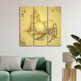 Islamic Holy Book Quran Wall Painting Set of 3