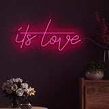 "Its Love" Couple Text Neon Sign LED Light