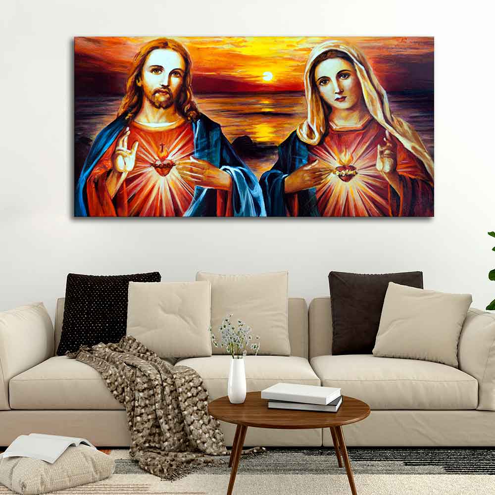 Jesus Christ and Mary Canvas Wall Painting