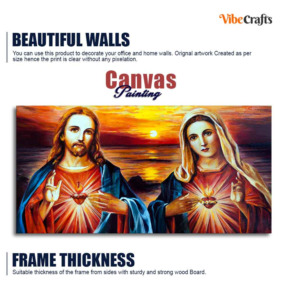 Jesus Christ and Mary Canvas Wall Painting