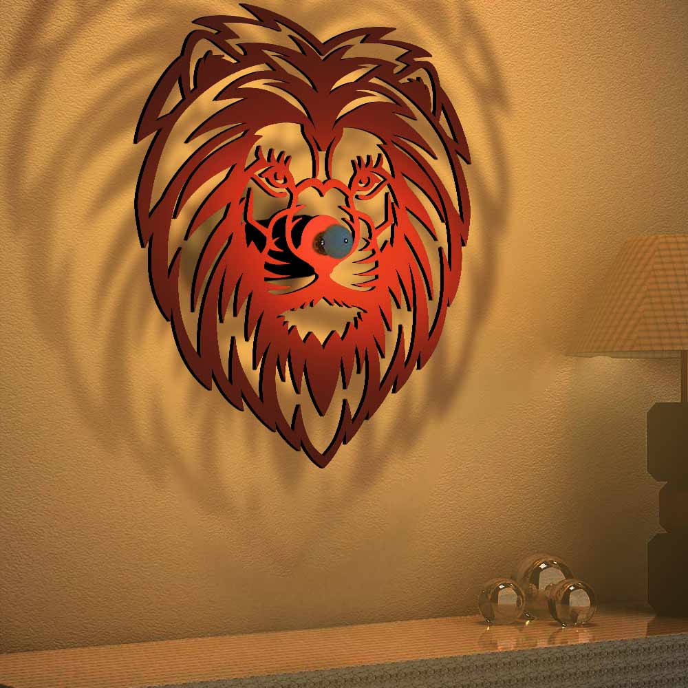 Lion Head Shadow Lamp