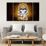 Little Lord Ganesha Premium Wall Painting of Five Pieces