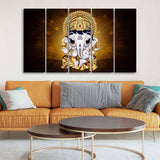 Little Lord Ganesha Premium Wall Painting of Five Pieces