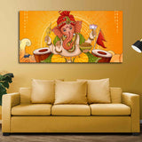 Lord Ganesh Canvas Wall Painting