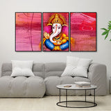 Abstract Art Floating Canvas Wall Painting Set of Three