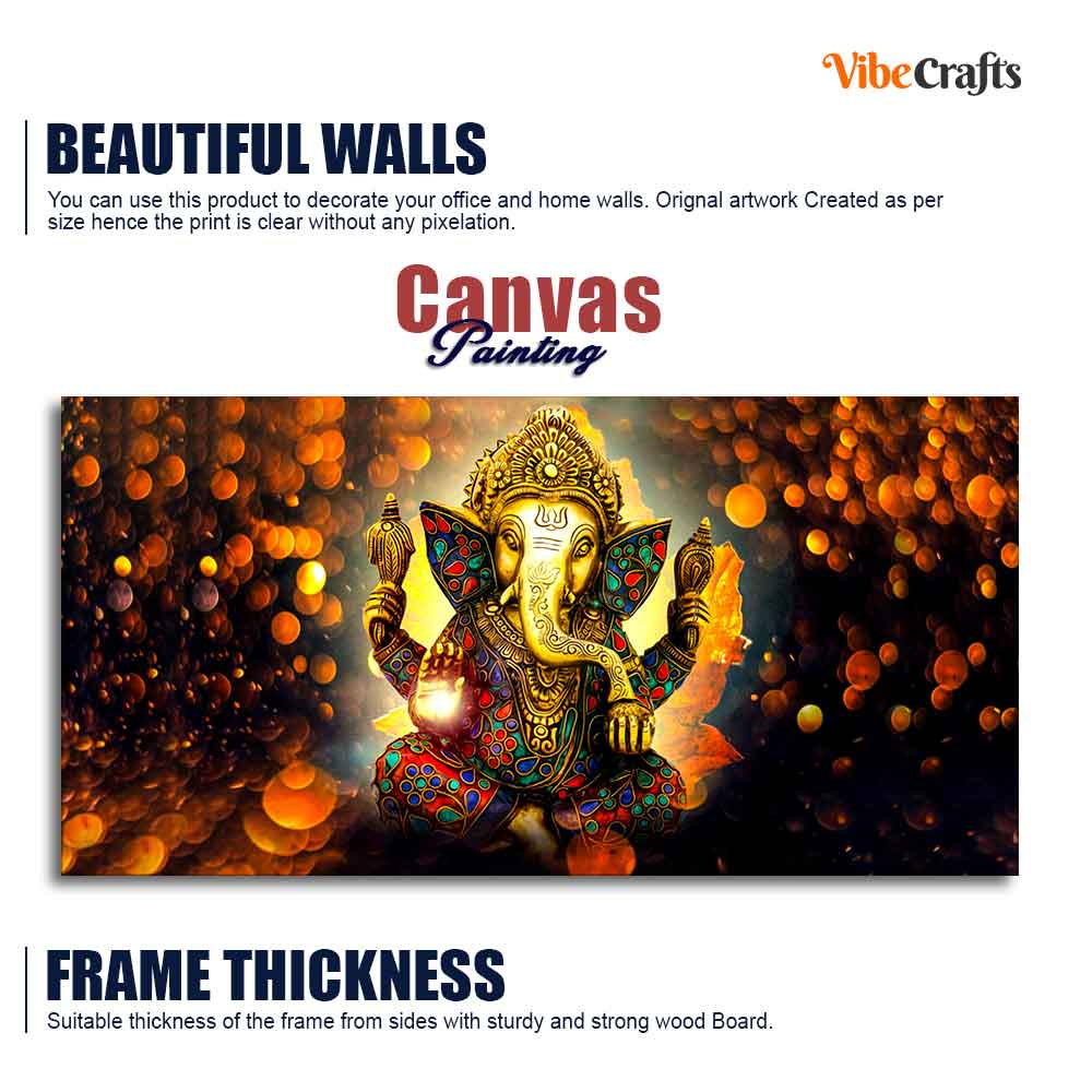 Lord Ganesha Premium Canvas Wall Painting