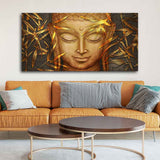 Buddha with Serene Smile Wall Painting