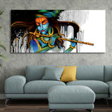 Krishna Playing a Flute Canvas Wall Painting